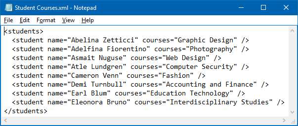 Student courses xml.png